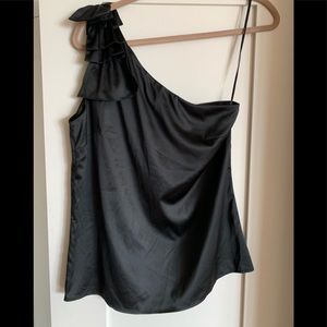 One Shoulder Satin Top